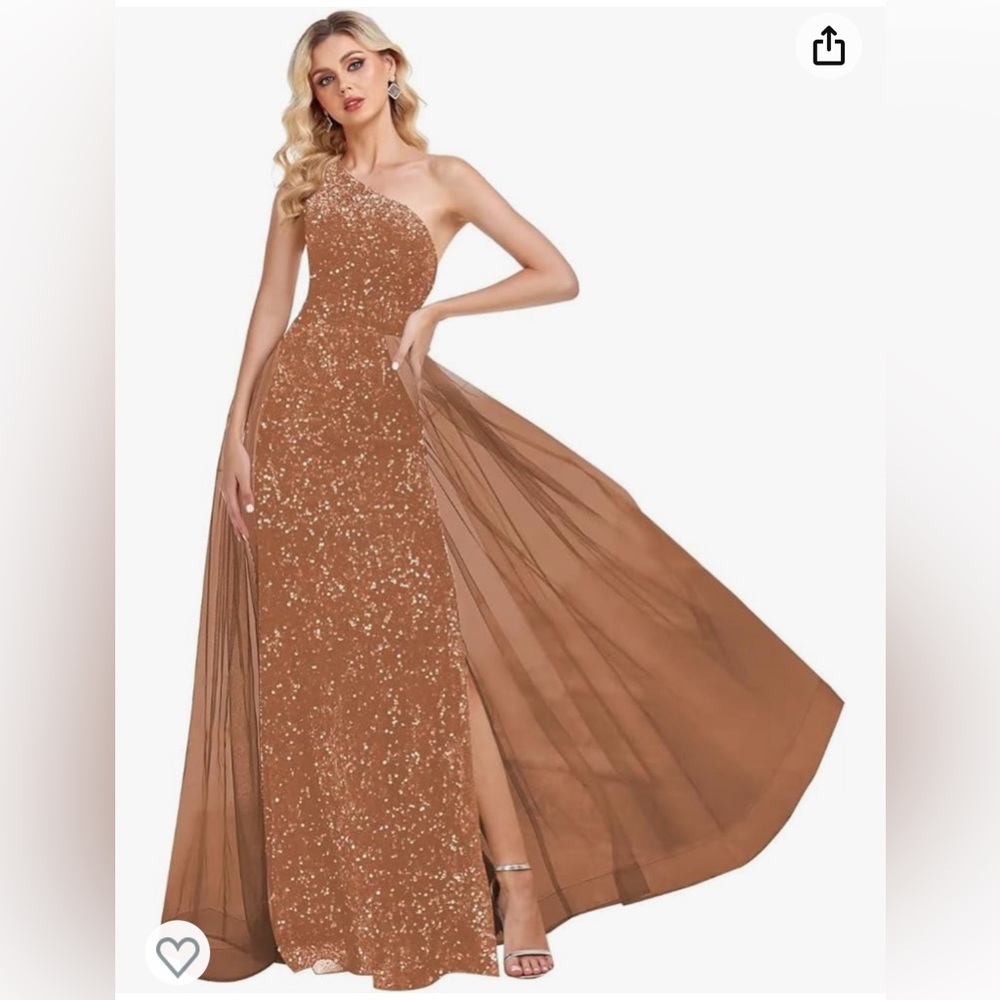 BRAND new one shoulder, sequins, women tulle dress